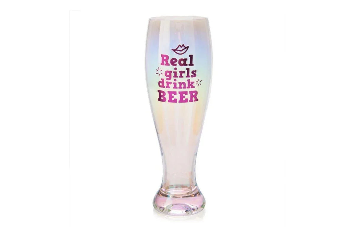 Real Girls Drink Beer Tallulah Aurora Pilsner Glass - Mekamart Australia