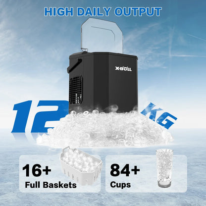 Ice Maker Machine 2.2L Portable Ice Cube Tray Bar Countertop Party Commercial - Mekamart Australia