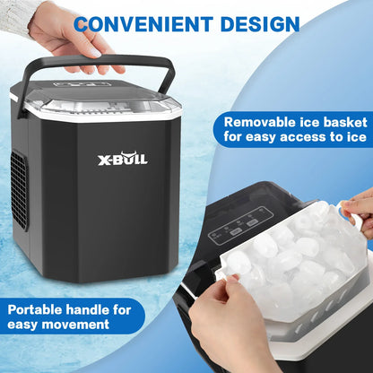 Ice Maker Machine 2.2L Portable Ice Cube Tray Bar Countertop Party Commercial - Mekamart Australia