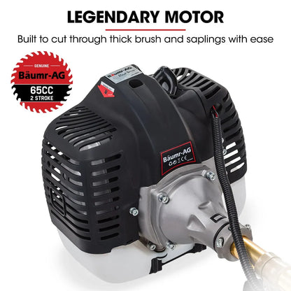 Baumr-AG 65CC Brushcutter Whipper Snipper Trimmer Brush Cutter Multi Pole Tool - Mekamart Australia