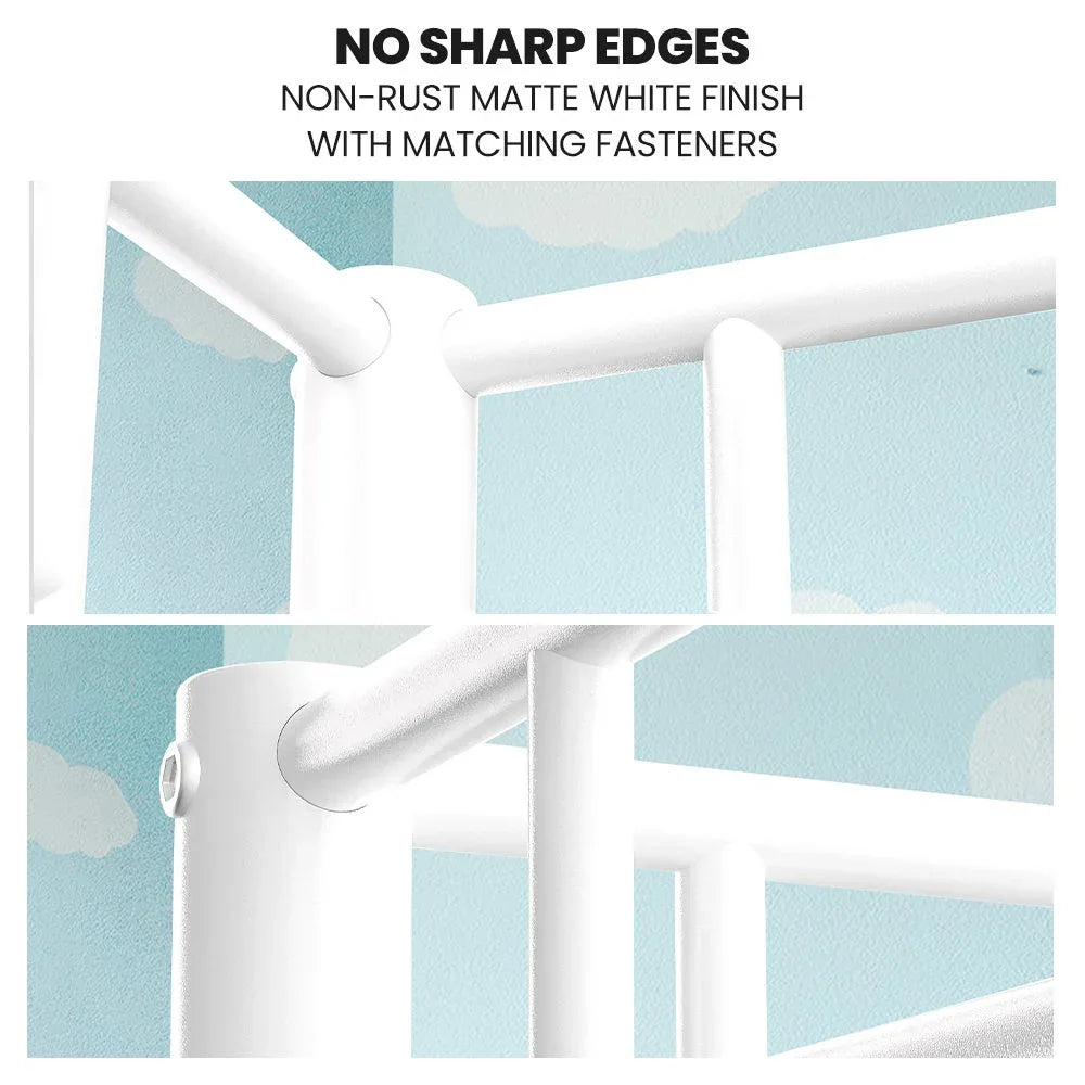 KINGSTON SLUMBER 2in1 Single Metal Bunk Bed Frame, with Modular Design, Matte White - Mekamart Australia