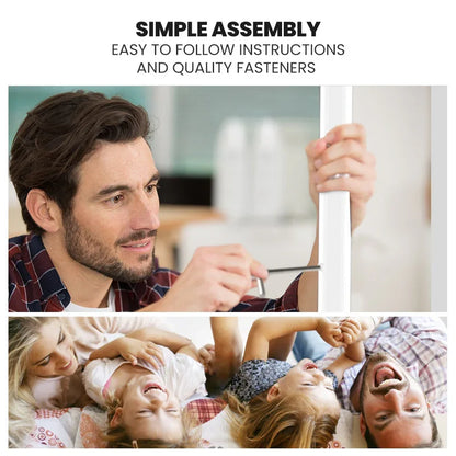 KINGSTON SLUMBER 2in1 Single Metal Bunk Bed Frame, with Modular Design, Matte White - Mekamart Australia