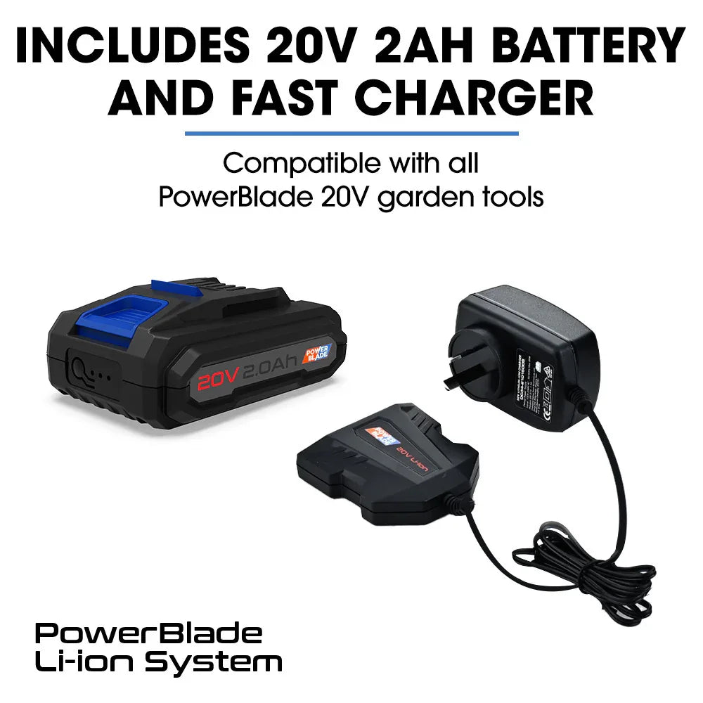 POWERBLADE BW4 20V Cordless Electric Leaf Blower Kit, with Battery and Fast Charger - Mekamart Australia