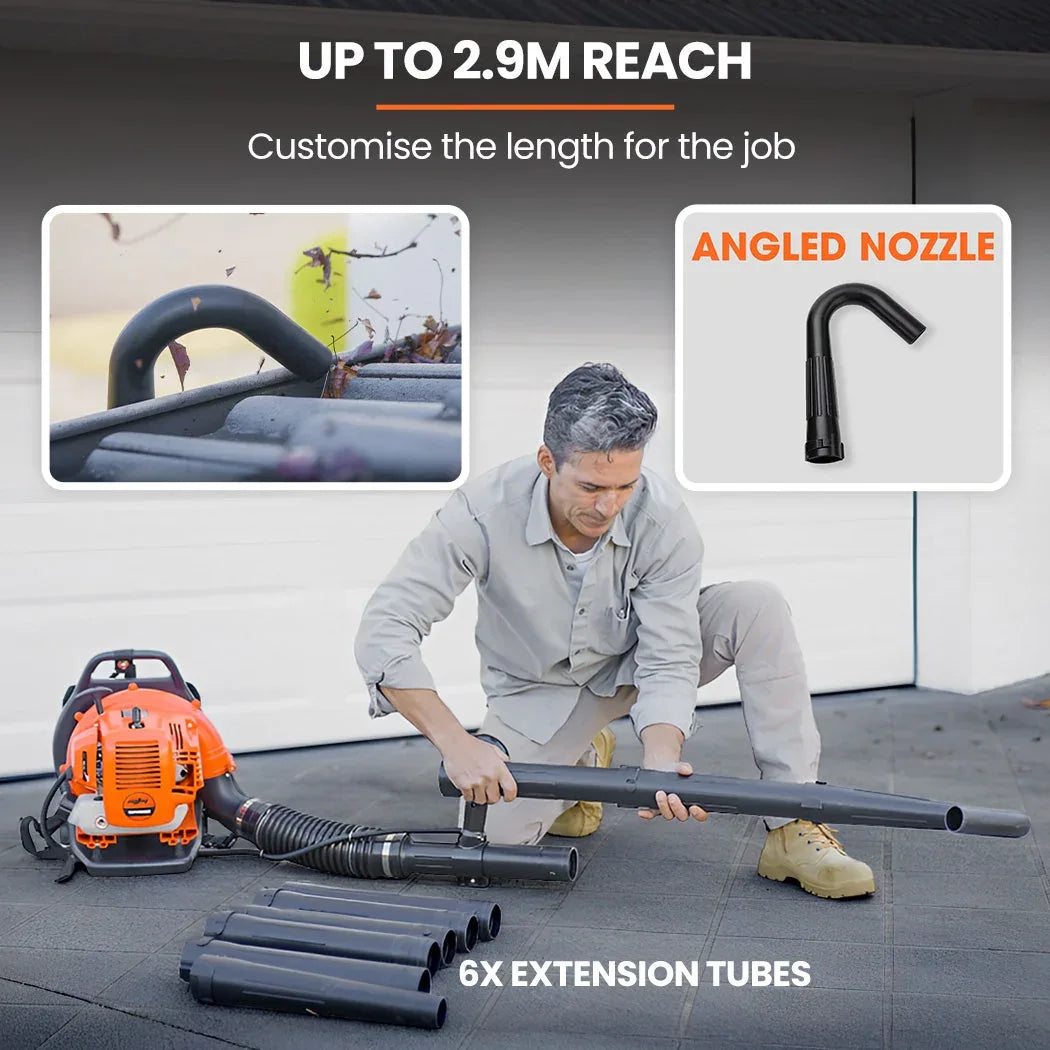 MTM 30CC Backpack Petrol Leaf Blower Yard Garden Commercial Outdoor - Mekamart Australia