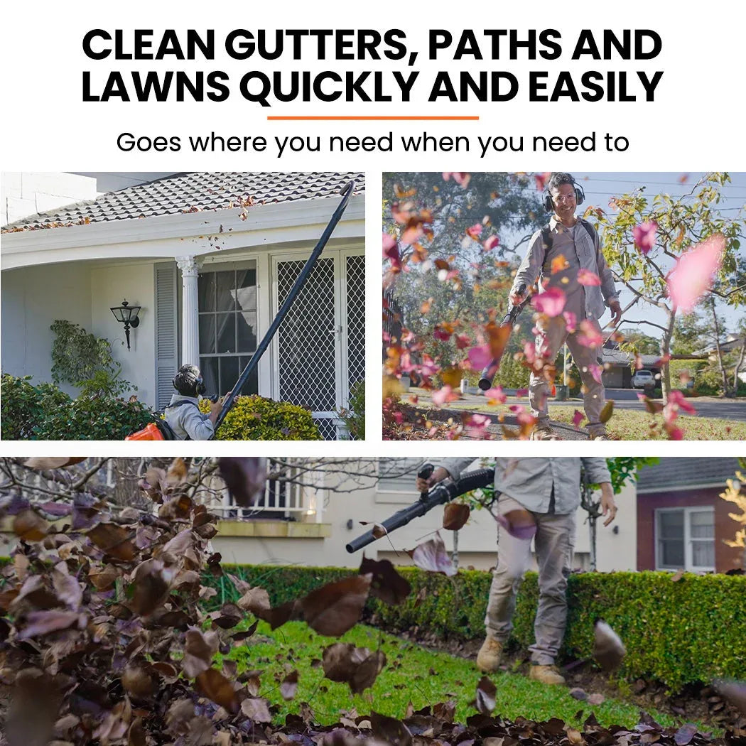 MTM 30CC Backpack Petrol Leaf Blower Yard Garden Commercial Outdoor - Mekamart Australia