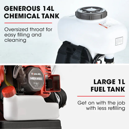 Baumr-AG Backpack 2-Stroke Petrol Powered Chemical Sprayer Fogger Mister Blower - Mekamart Australia
