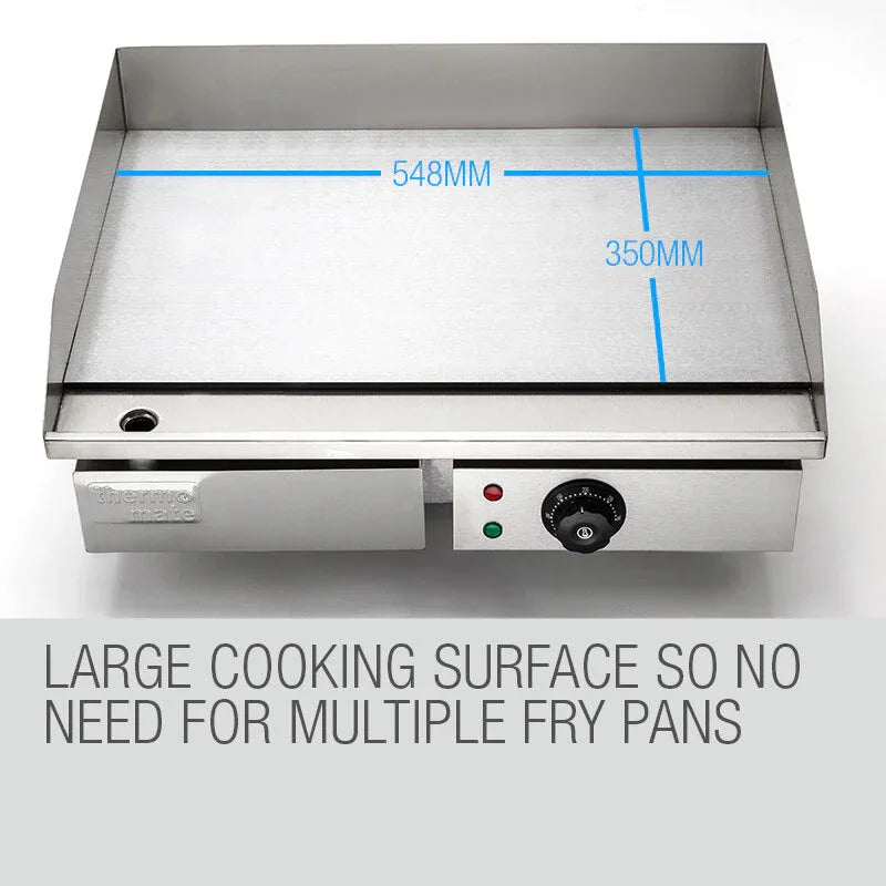 THERMOMATE Electric Griddle Grill BBQ Hot Plate Commercial Stainless Steel - Mekamart Australia