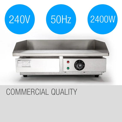 THERMOMATE Electric Griddle Grill BBQ Hot Plate Commercial Stainless Steel - Mekamart Australia
