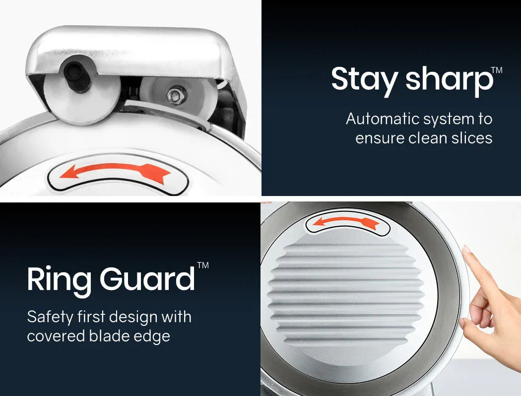 EUROCHEF 8 Inch Commercial Meat Slicer 280W Electric Food Cutting Machine, Deli Shaver Cutter 200mm - Mekamart Australia