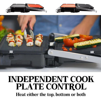 EUROCHEF EUC-CG7 Smart Multi Contact Grill Sandwich Panini Press Maker Fast Cafe Style - Mekamart Australia