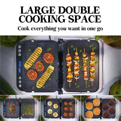 EUROCHEF EUC-CG7 Smart Multi Contact Grill Sandwich Panini Press Maker Fast Cafe Style - Mekamart Australia