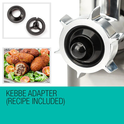 EuroChef Meat Grinder Electric Mincer Sausage Filler Kebbe Maker - Mekamart Australia