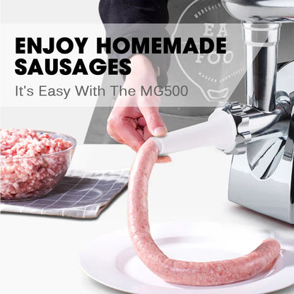 EUROCHEF Electric Meat Grinder, Stainless Steel Mincer Sausage Filler Kibbe Maker, Red - Mekamart Australia