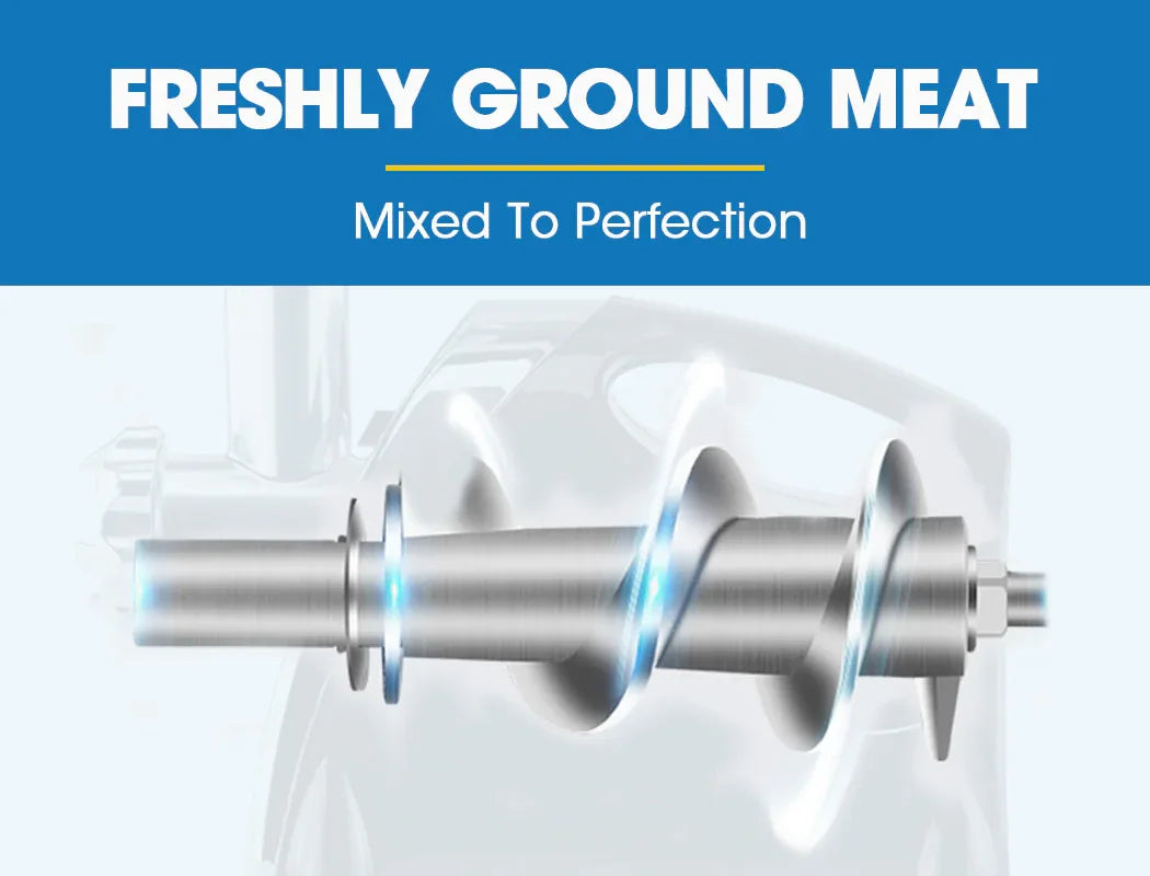 EUROCHEF Electric Meat Grinder, Stainless Steel Mincer Sausage Filler Kibbe Maker, Silver - Mekamart Australia