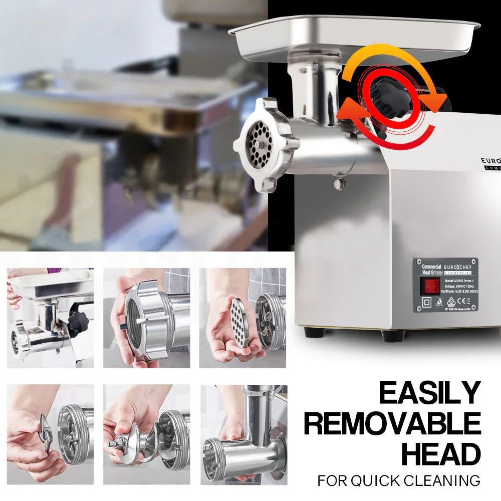 EUROCHEF Meat Grinder Mincer Food Commercial Electric Machine Chopper Shredder - Mekamart Australia