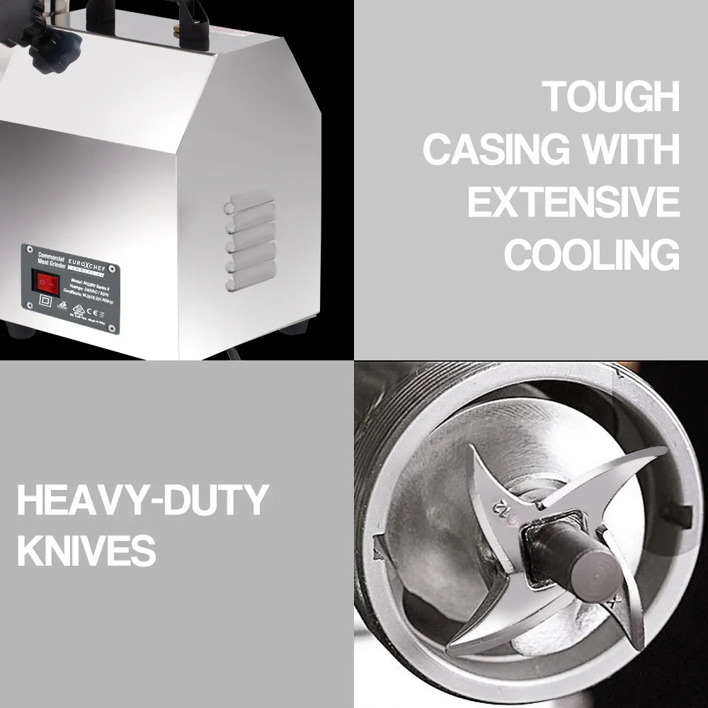 EUROCHEF Meat Grinder Mincer Food Commercial Electric Machine Chopper Shredder - Mekamart Australia