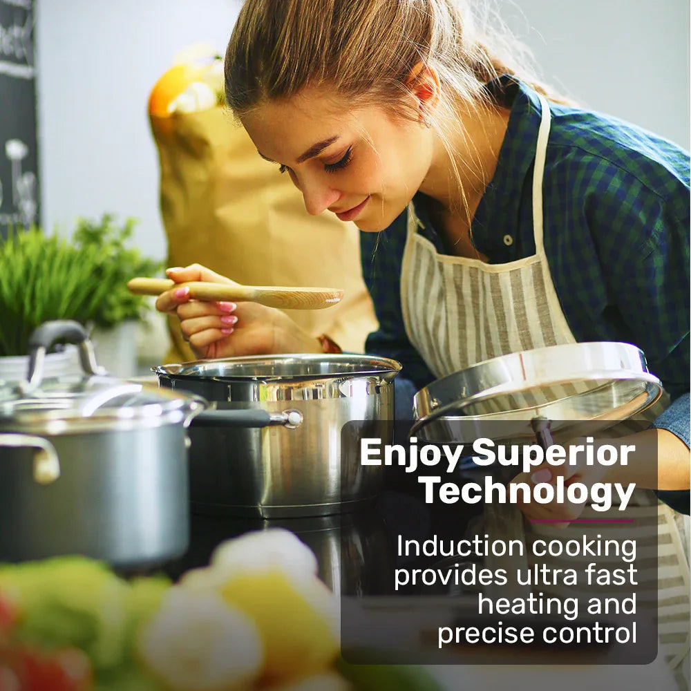 EuroChef 60cm 4 Zone Induction Cooktop, 6800W Electric, Touch Controls - Mekamart Australia