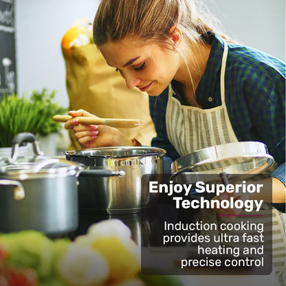 EuroChef 60cm 4 Zone Induction Cooktop, 6800W Electric, Touch Controls - Mekamart Australia