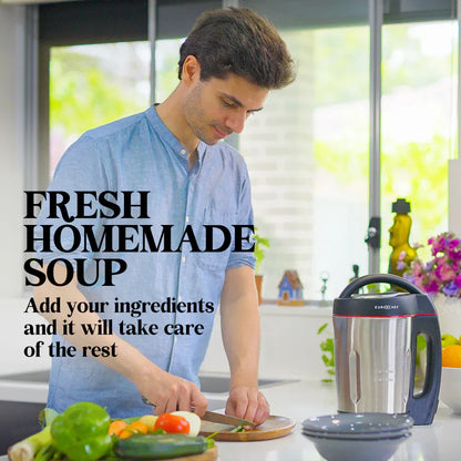 EUROCHEF Soup Maker Blender Smoothie Compact Hot Cold Stainless Steel Mixer - Mekamart Australia
