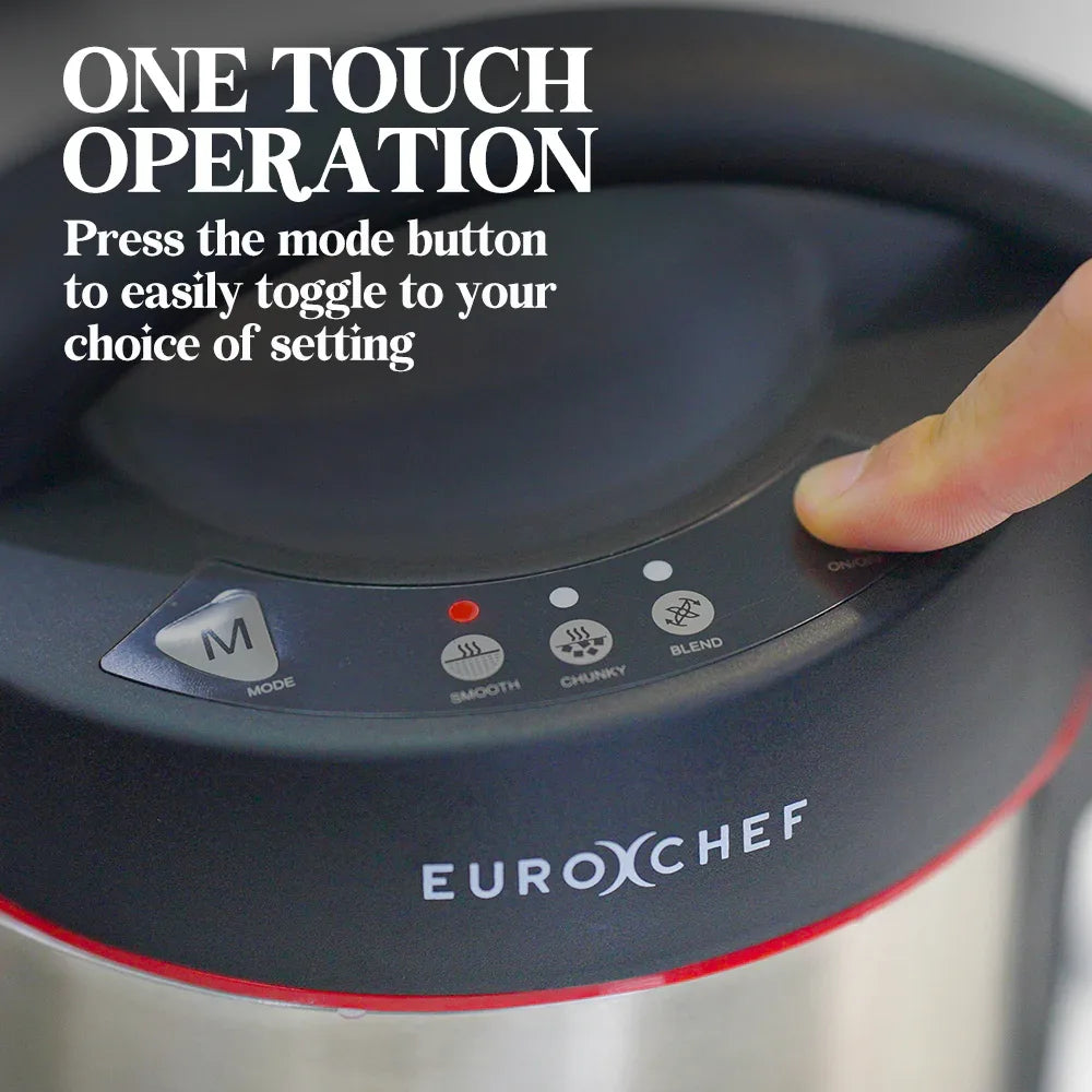 EUROCHEF Soup Maker Blender Smoothie Compact Hot Cold Stainless Steel Mixer - Mekamart Australia