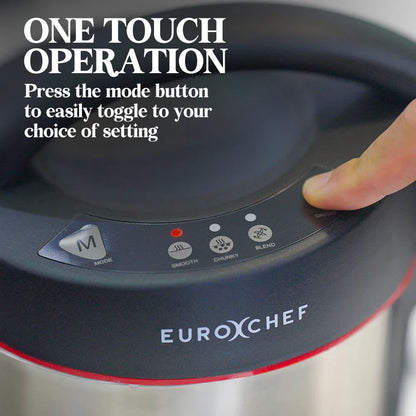 EUROCHEF Soup Maker Blender Smoothie Compact Hot Cold Stainless Steel Mixer - Mekamart Australia