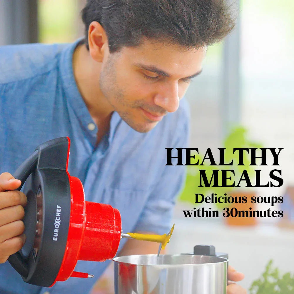 EUROCHEF Soup Maker Blender Smoothie Compact Hot Cold Stainless Steel Mixer - Mekamart Australia