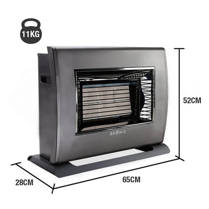 BROMIC Supaheat II Natural Gas Indoor Room Heater Portable Floor Flueless - Mekamart Australia