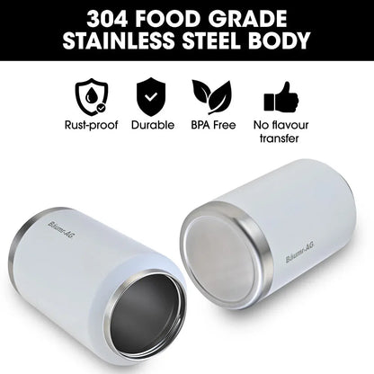 Baumr-AG 3.8L Double Wall Insulated Stainless Steel Water Bottle, Drink Jug with Handle, White - Mekamart Australia
