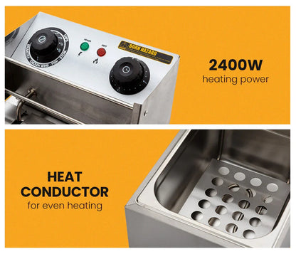 EuroChef Commercial Electric Deep Fryer Frying Basket Chip Cooker Fry Scoop - Mekamart Australia