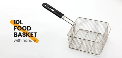 EuroChef Commercial Electric Deep Fryer Frying Basket Chip Cooker Fry Scoop - Mekamart Australia