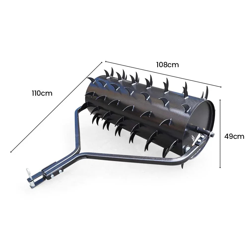 PlantCraft Tow Behind Lawn Roller Spike Aerator 36" Wide, Universal Hitch for Ride on Mower, Garden Tractor - Mekamart Australia
