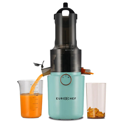 EUROCHEF Cold Press Slow Juicer Machine, Large Chute, 200W, Seafoam Green - Mekamart Australia