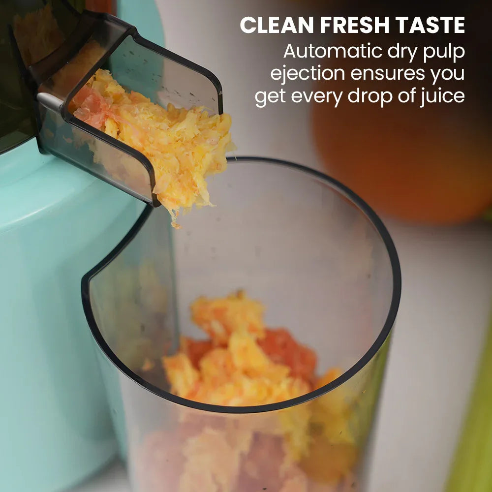 EUROCHEF Cold Press Slow Juicer Machine, Large Chute, 200W, Seafoam Green - Mekamart Australia