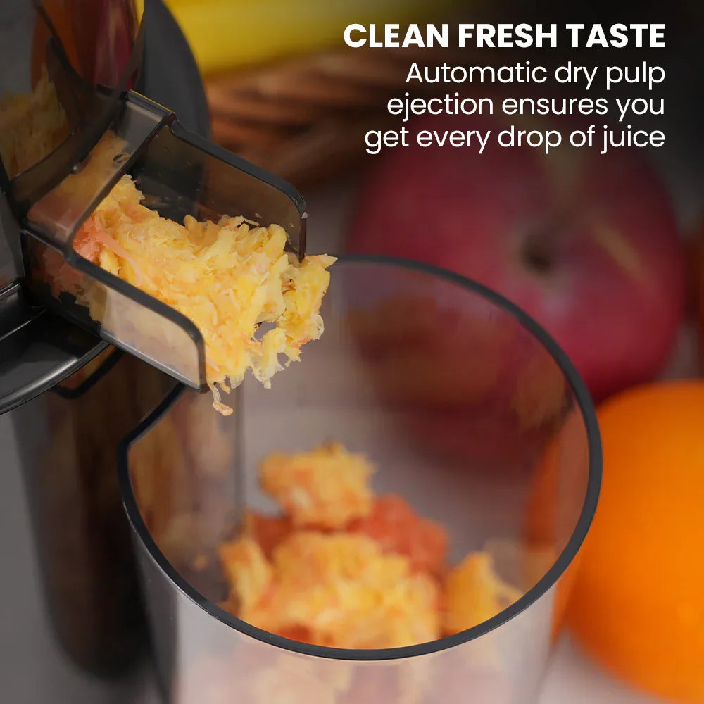 EUROCHEF Cold Press Slow Juicer Machine, Large Chute, 200W, Charcoal Grey - Mekamart Australia