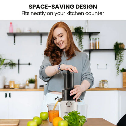 EUROCHEF Cold Press Slow Juicer Machine, Large Chute, 200W, White - Mekamart Australia