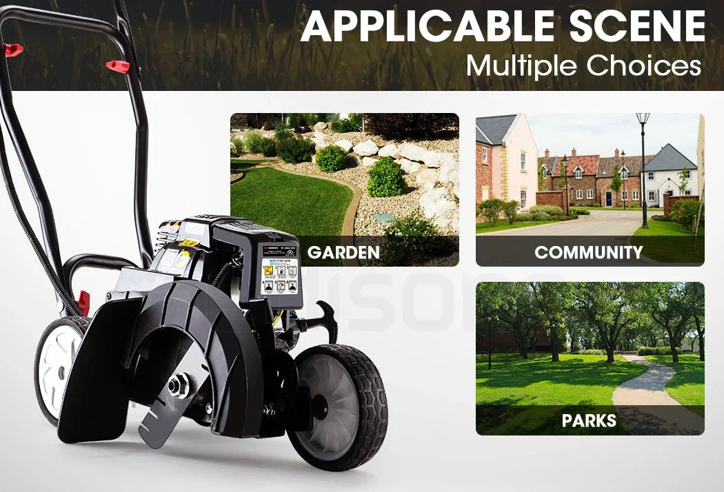 Baumr-AG 31CC Lawn Edger Petrol 4 Stroke Garden Grass Weed Trimmer Blade Cutting - Mekamart Australia