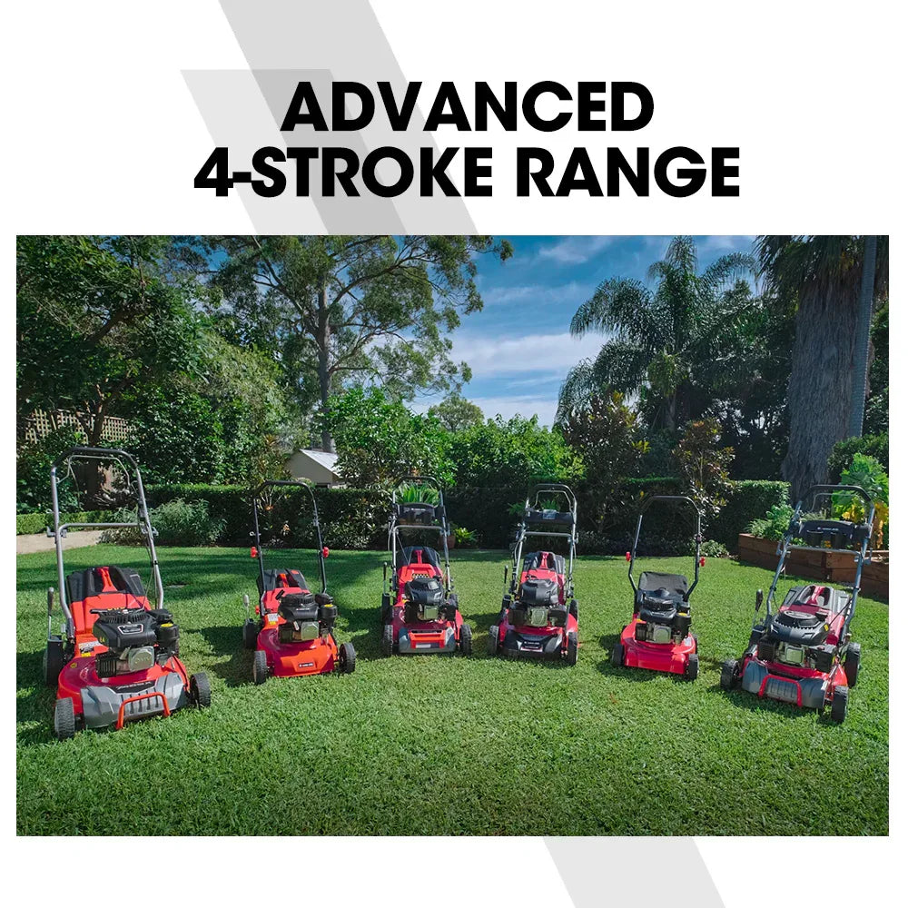 Baumr-AG 139cc Lawn Mower 4-Stroke 16 Inch Petrol Lawnmower Hand Push Engine 35L Catcher - Mekamart Australia
