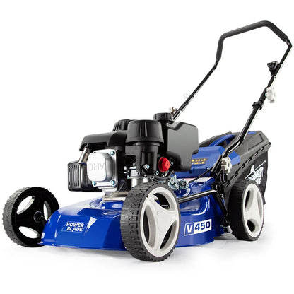 POWERBLADE Lawn Mower 139CC 17 - Petrol Powered Push Lawnmower 4 Stroke Engine - Mekamart Australia