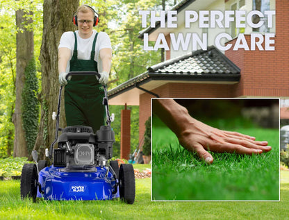 POWERBLADE Lawn Mower 139CC 17 - Petrol Powered Push Lawnmower 4 Stroke Engine - Mekamart Australia