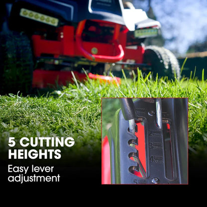 BAUMR-AG 24" Ride On Lawn Mower, Lithium Electric Start System, 6HP 224cc, 5 Cut Heights, Catcher and Mulch Kit - Mekamart Australia