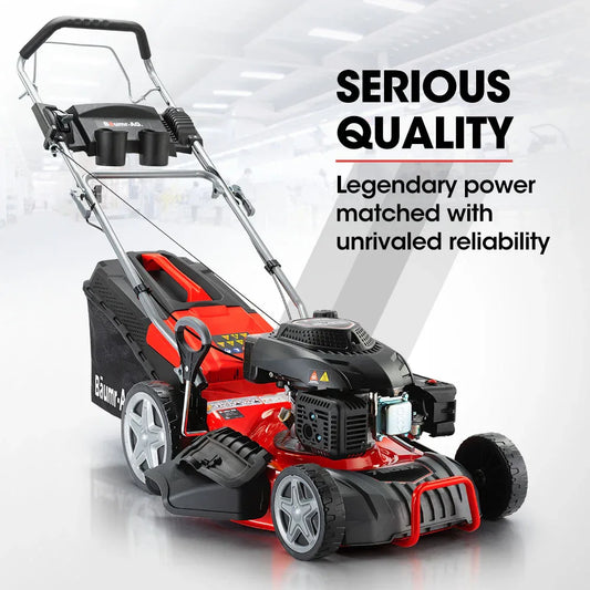 Baumr-AG Lawn Mower 18 220cc Petrol Self-Propelled Push Lawnmower 4-Stroke - Mekamart Australia