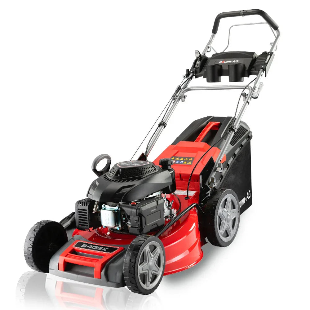Baumr-AG 220cc Lawn Mower 4-Stroke 20 Inch Petrol Lawnmower 4-in-1 Self-Propelled Push - Mekamart Australia