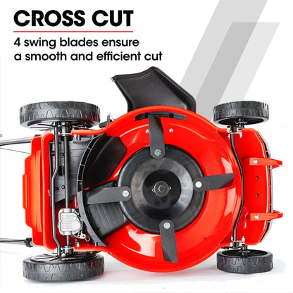 Baumr-AG 220cc Lawn Mower 4-Stroke 20 Inch Petrol Lawnmower 4-in-1 Self-Propelled Push - Mekamart Australia