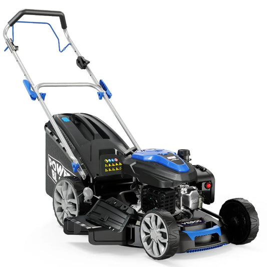 PowerBlade 20" 200cc Self-Propelled Lawn Mower, 7 Height, Steel Deck, Deck Wash Port, OHV 4-Stroke Petrol - VS900 - Mekamart Australia