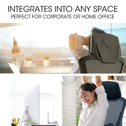 FORTIA Ergonomic Office Desk Chair, Height Adjustable Lumbar Support, Mesh Fabric, Headrest, Black - Mekamart Australia