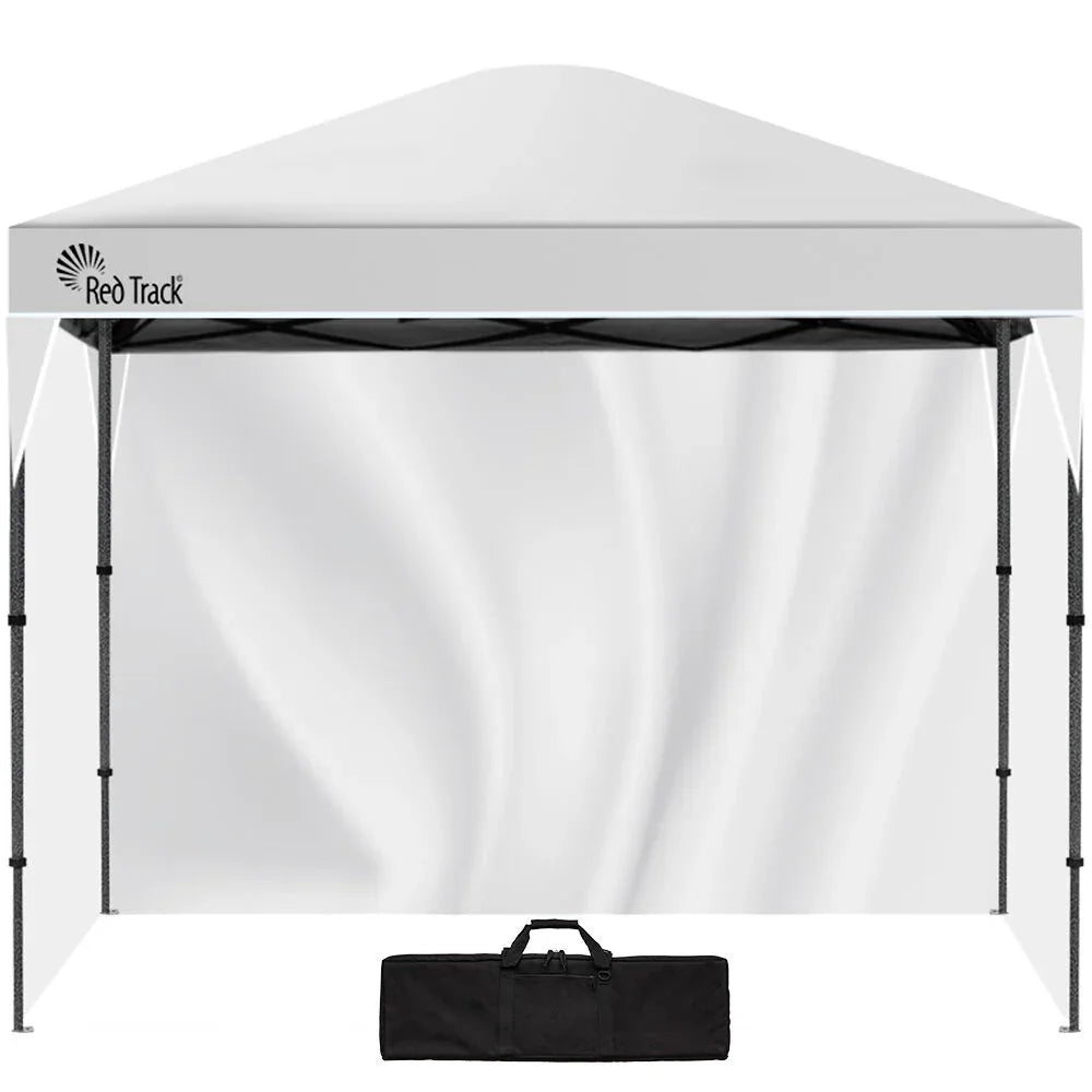 RED TRACK 3.6x2.2m Ultra Compact Folding Gazebo, Walls, Carry bag, Portable Outdoor Popup Marquee for Camping Beach, White - Mekamart Australia