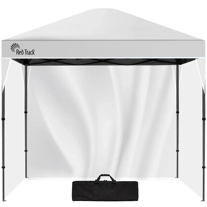 RED TRACK 3x3m Ultra Compact Folding Gazebo, Walls, Carry bag, Portable Outdoor Popup Marquee for Camping Beach, White - Mekamart Australia