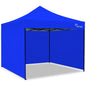 RED TRACK 3x3m Premium Pop Up Gazebo Marquee, Patented Steel Cable Canopy Support System, Wheeled Carry Bag, Side Walls, UV Block, Reinforced Frame, Blue - Mekamart Australia