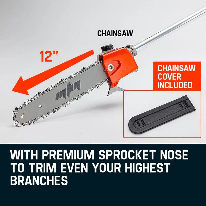 MTM 62CC Long Reach Pole Chainsaw Hedge Trimmer Pruner Chain Saw Cutter Multi Tool - Mekamart Australia
