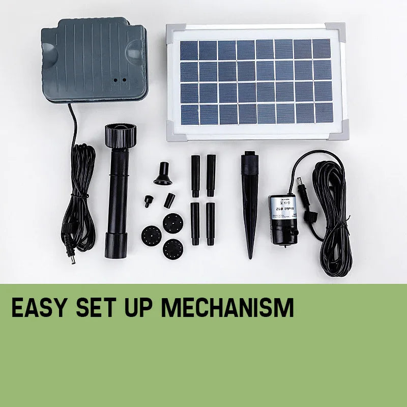 Protege 25W Solar Powered Fountain Submersible Water Pump with Battery Pond Kit Garden - Mekamart Australia